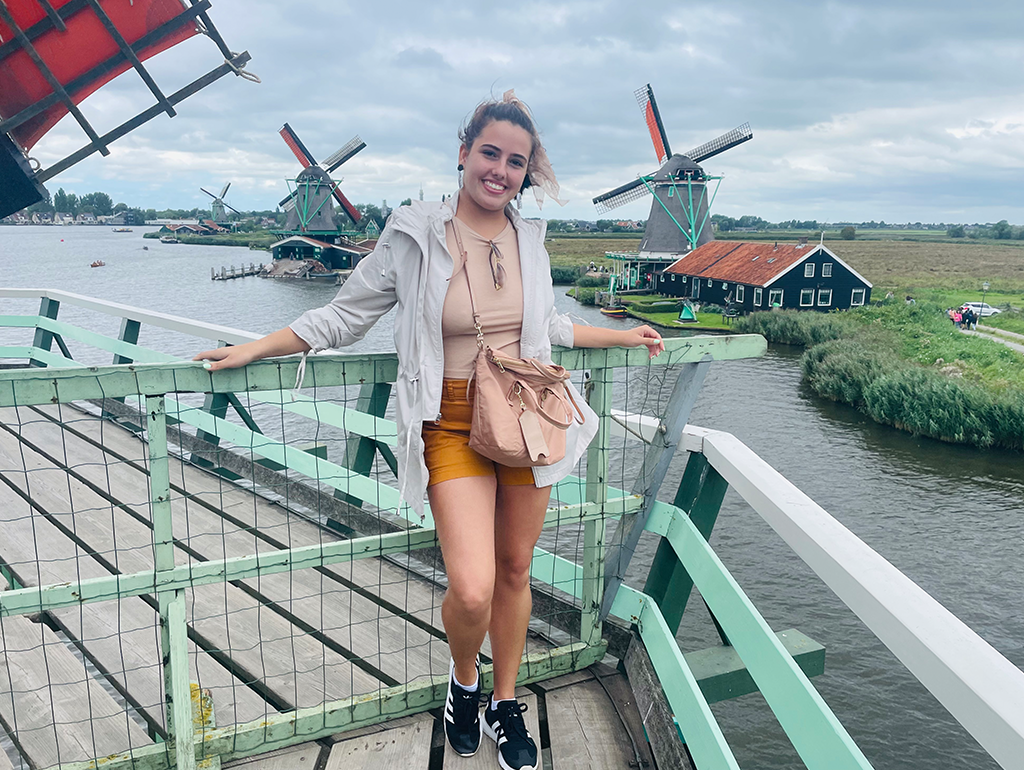 GW student Giselle Valdes at Zaans Schaans, Netherlands.